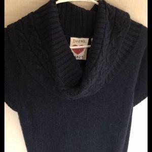 Navy Blue Dress with Black Belt